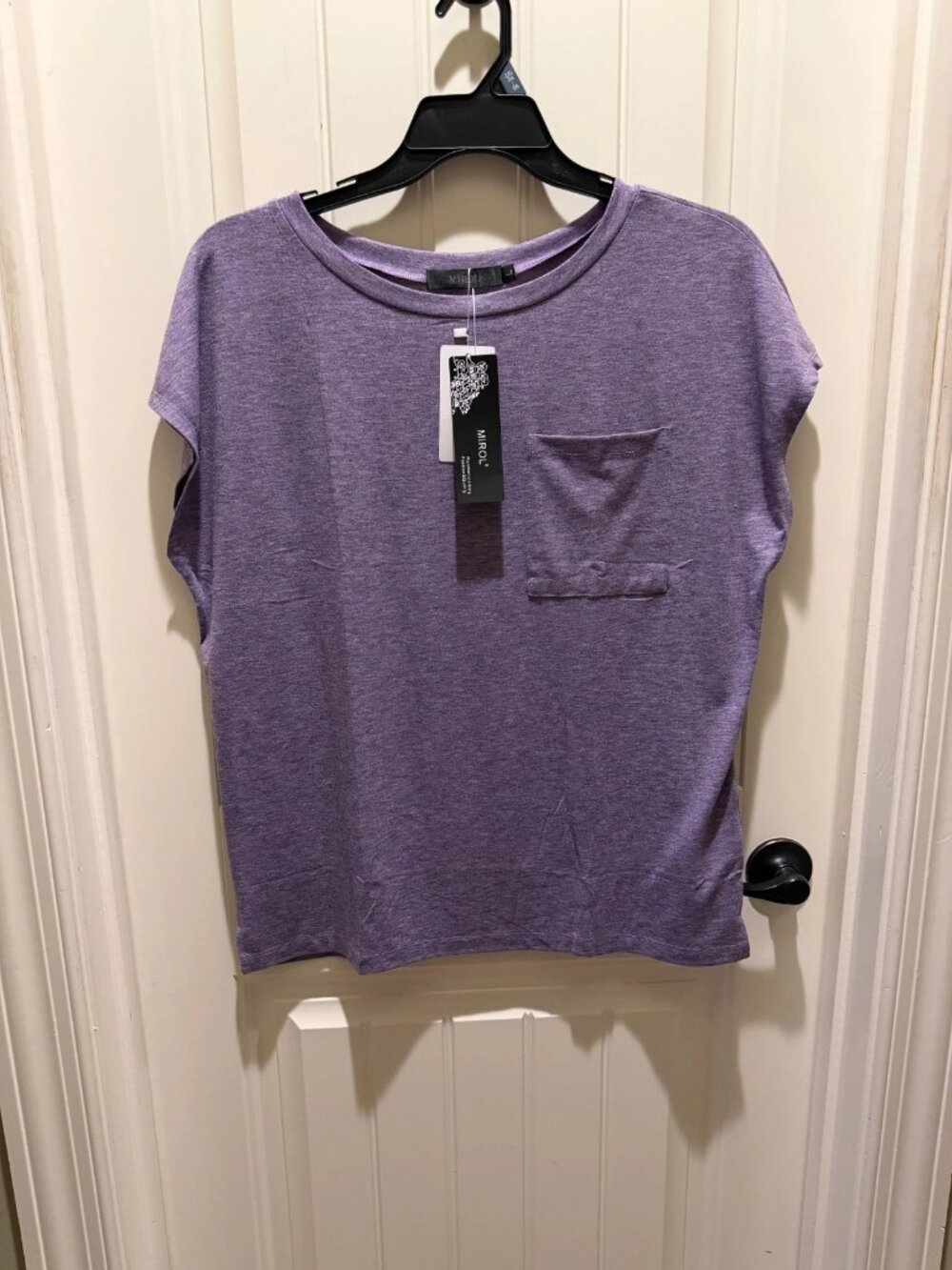Mirol Lavender Tee with Pocket - New with Tags! Really Cute Fit!